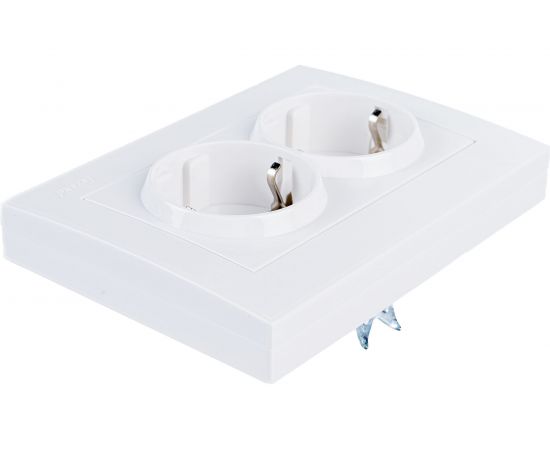 Двойная розетка LEZARD RAIN с/ з керамика белый 703-0202-127 – изображение 3