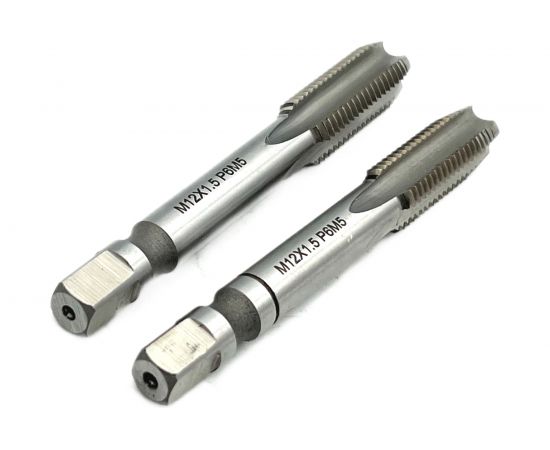 Машинно-ручной метчик TORNERI М12х1.5 комплект из 2-х штук Р6М5 019800 – изображение 3
