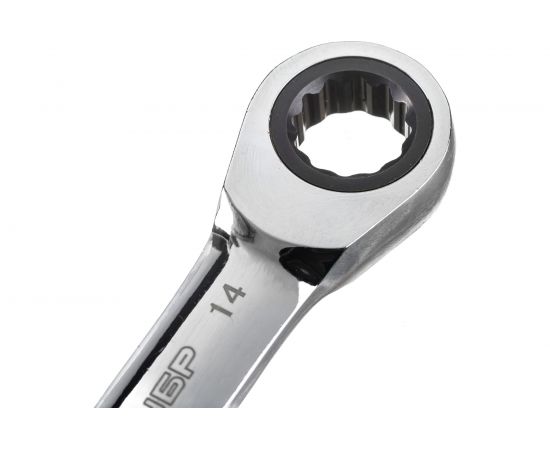 Набор комбинированных гаечных ключей трещоточных укороченных 5 шт 8 - 14 мм Зубр 27103-H5 – изображение 3