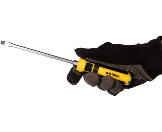 Ударная шлицевая отвертка с шестигранником SL6.5*150мм Berger BG BG1035 – изображение 3