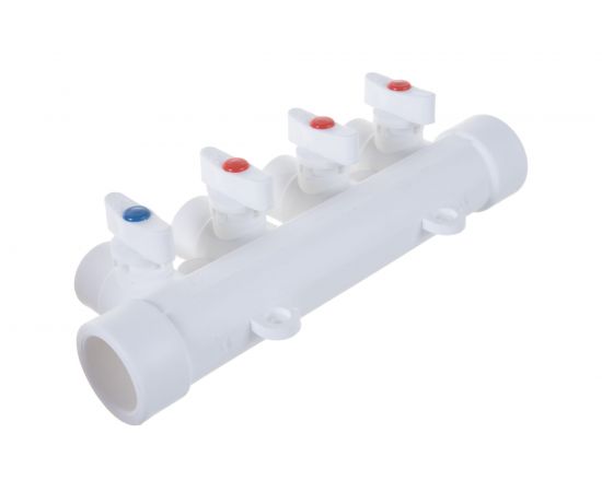 Коллектор с шаровыми кранами LAMMIN PPR 32х4 Lm31081004032 – изображение 3
