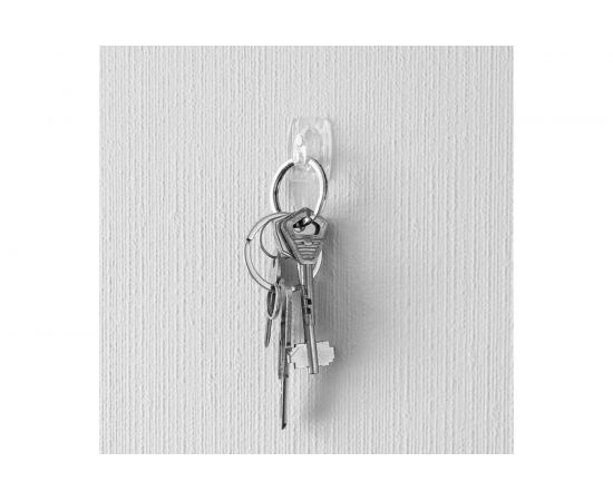 Самоклеящиеся крючки для ключей AVIORA 6 шт. + 8 самоклеящихся полосок 302-203 – изображение 3