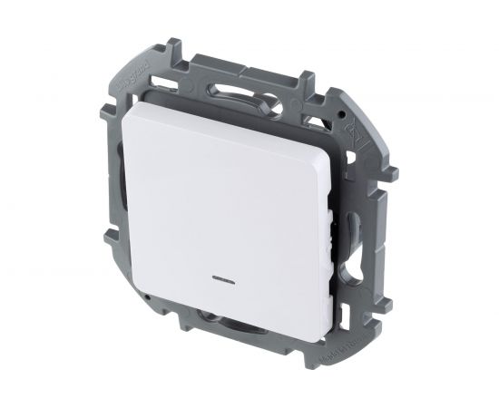 Одноклавишный выключатель Legrand с подсветкой - INSPIRIA - 10 AX - 250 В - белый 673610 – изображение 3