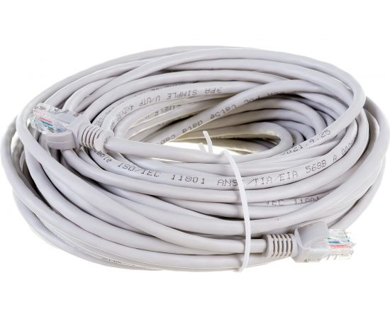 Патч-корд ЭРА Simple PC-20U-A U/UTP категория 5e, длина 20 метров, неэкранирован, серый, Б0051378 – изображение 3