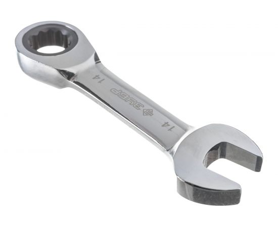 Набор комбинированных гаечных ключей трещоточных укороченных 5 шт 8 - 14 мм Зубр 27103-H5 – изображение 4