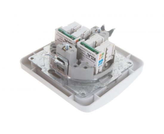 Компьютерная двойная розетка IN HOME RJ-45 CLASSICO белая 2136 4690612018300 – изображение 5