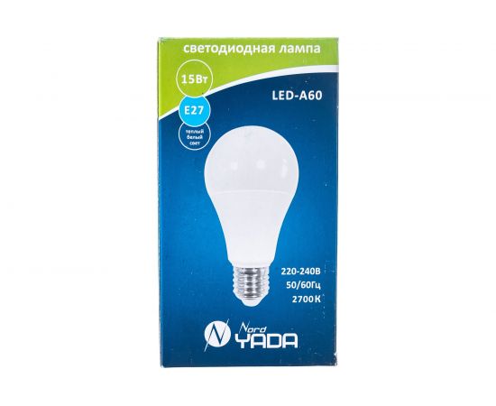 Светодиодная лампа Nord-Yada A60 15W S 220V E27 2700K (груша) термопластичный корпус 904568 – изображение 5