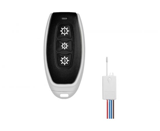 Пульт GRITT Practic 3 клавиши 433МГц комплект c реле 1шт 220В 5А 21101 