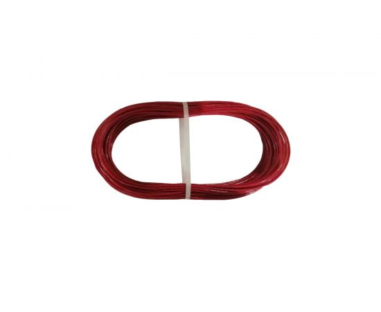 Стальной латунированный трос с покрытием полиамид BEFAST 2, погодоустойчивый, красный, 20м TCO020RS 