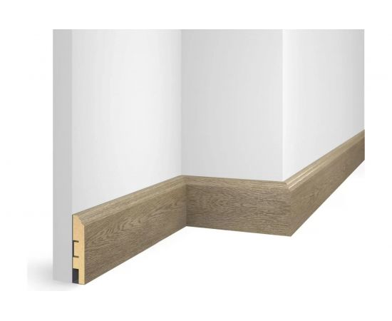 Плинтус COSCA DECOR ЕP07 NanoFlex дуб Корсика, 80x16x2400 мм, МДФ СПБ081697 