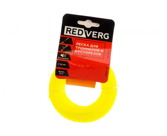 Леска для триммера 3,0 мм, 15 м, витая, бесшумная REDVERG 6622435 