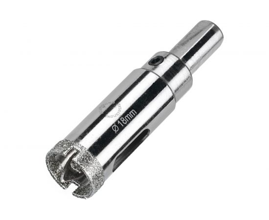 Коронка алмазная по керамограниту и керамике с центрирующим сверлом 18 мм Diamond Industrial DIDCSC018 