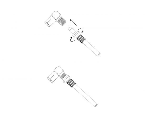 Угловой переходник ЭРА RA03 гнездо F - гнездо TV Б0048293 – изображение 2