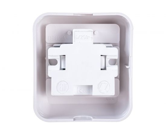 Выключатель Schneider Electric 2-клавишный ОП Прима 6А белый SchE А56-029 A56-029-B А56-029-б – изображение 2