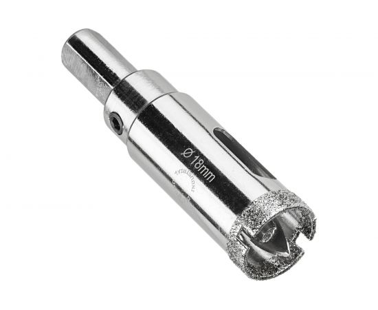 Коронка алмазная по керамограниту и керамике с центрирующим сверлом 18 мм Diamond Industrial DIDCSC018 – изображение 2
