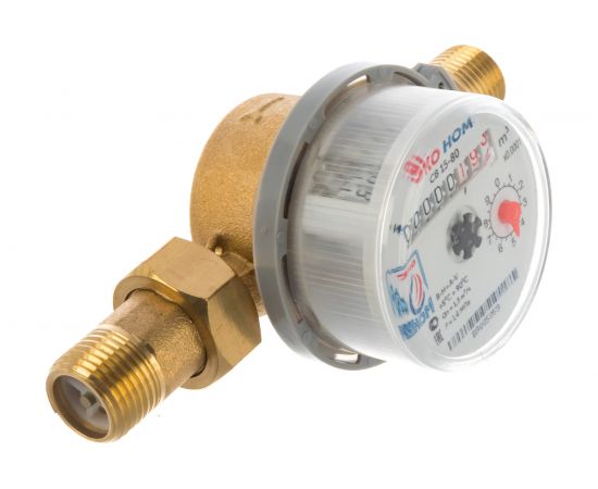 Счетчик воды ЭКО НОМ -15-80+КМЧ универсальный, с обратным клапаном, шт СВ80-004 – изображение 3