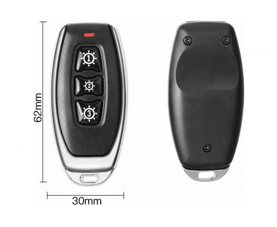 Пульт GRITT Practic 3 клавиши 433МГц комплект c реле 1шт 220В 5А 21101 – изображение 3