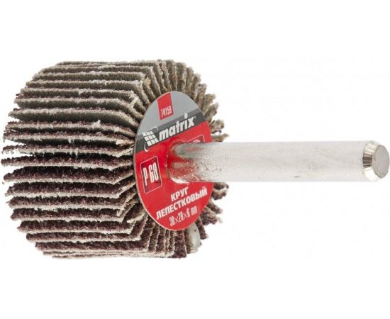 Круг лепестковый (30x20x6 мм; P40) для дрели MATRIX 74158 – изображение 3