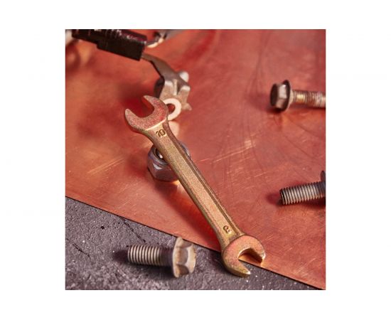 Гаечный рожковый ключ желтый цинк REXANT 8х10 мм 12-5823-2 – изображение 6