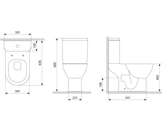 Унитаз-компакт Damixa Luna без ободка с сиденьем микролифт DX46C8600SC – изображение 8