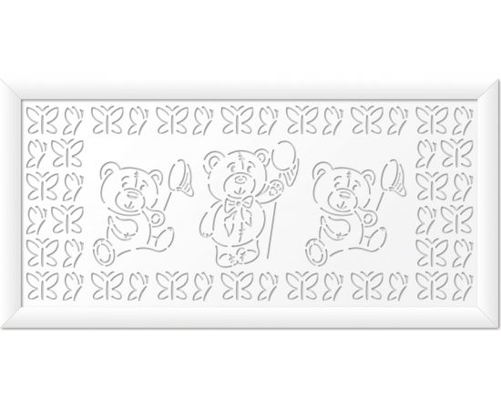 Экран для радиатора Стильный Дом Мишки 120x60 см, белый v547176 