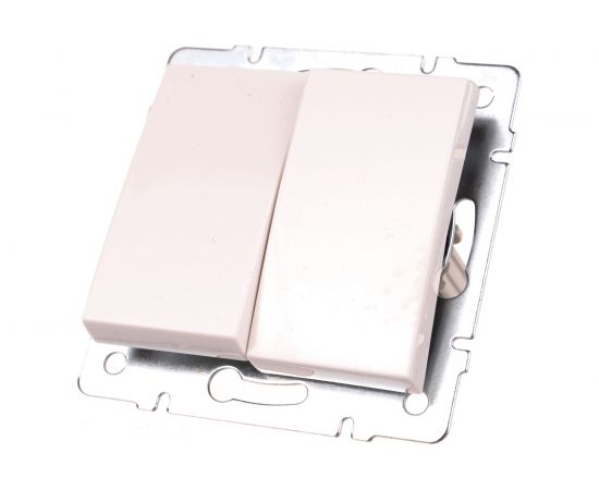 Двойной выключатель LEZARD RAIN белый 703-0288-101 