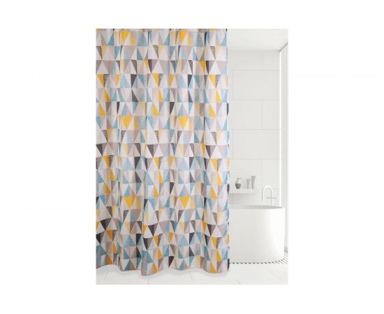 Штора для ванной комнаты Bath Plus 180х200 Triangular Scrawl khaki tone ch-21260/5 