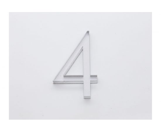 Цифра дверная 4 Brante LOFT 60 мм матовый хром 150183 