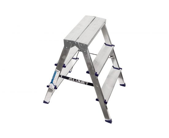 Двухсторонняя алюминиевая стремянка Алюмет AD A7203 