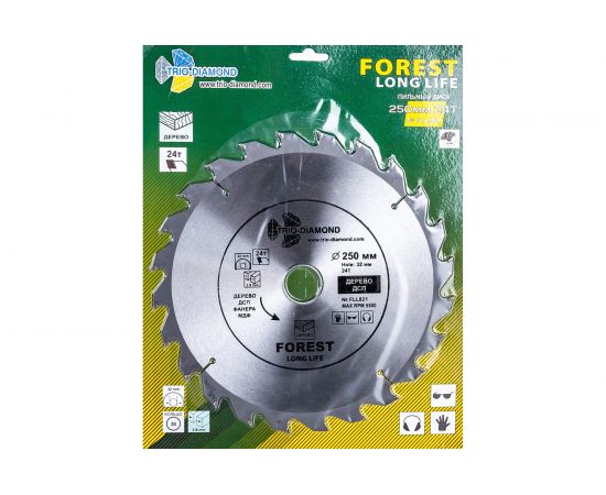 Диск пильный по дереву (250х32 мм; 24Т) TRIO-DIAMOND FLL821 