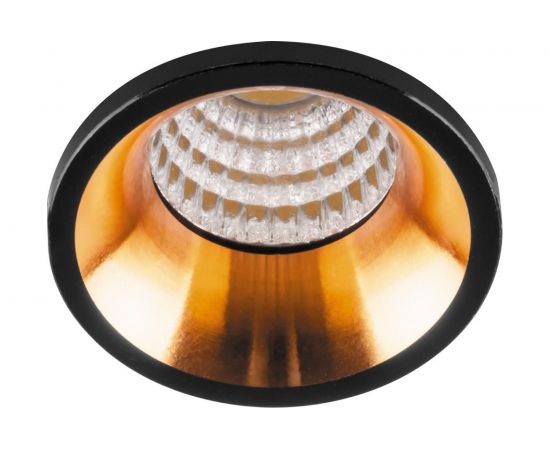 Встраиваемый светильник FERON светодиод 3W, 210Lm, 4000К, черный, золото, LN003 29697 