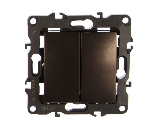 Двойной выключатель ЭРА 12100413 10АХ250В, IP20, без монтажных лапок Б0019312 