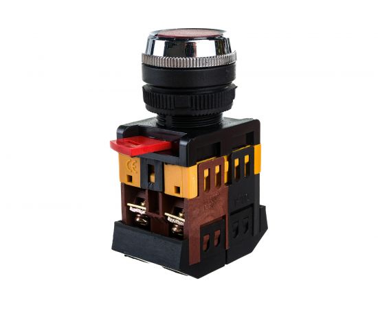 Кнопка ANDELI ABLFS-22 красный, d22мм, неон, 220В ADL10-025 