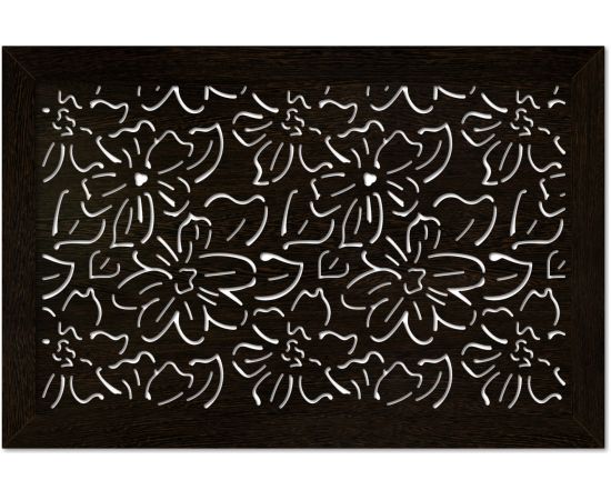 Экран для радиатора Стильный Дом Цветы 90x60 см, венге v547213 