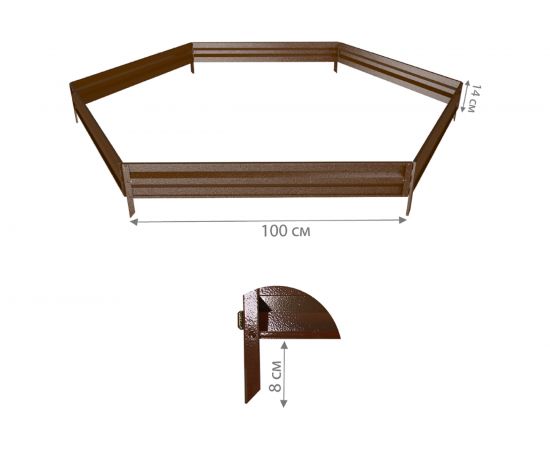 Сборная клумба Delta-Park KS100, коричневая 3005013_19 – изображение 2