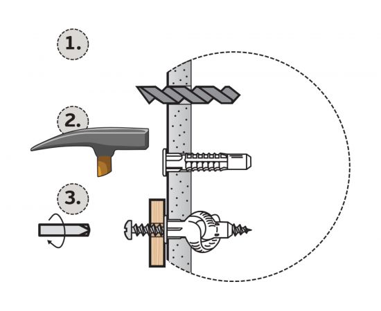 Универсальный нейлоновый дюбель ЕВРОПАРТНЕР PDU N 6x30 30 шт. 11 0004 2 – изображение 2