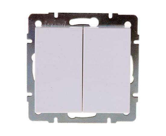 Двойной выключатель LEZARD RAIN белый 703-0288-101 – изображение 3