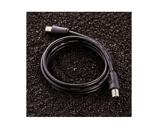 Шнур REXANT ТВ гнездо - ТВ штекер, длина 1,5 метра, черный 17-5002 – изображение 4