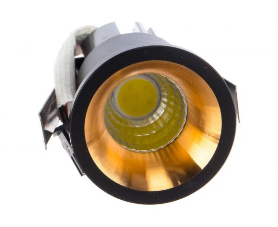 Встраиваемый светильник FERON светодиод 3W, 210Lm, 4000К, черный, золото, LN003 29697 – изображение 4