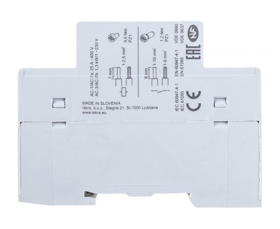 Модульный контактор Iskra IKA25-22/230V 2NO+2NC 3838733034200 – изображение 4