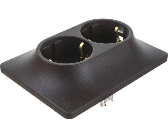 2-местная розетка Schneider Electric Glossa 16А с заземлением в сборе шоколад GSL000824 – изображение 4