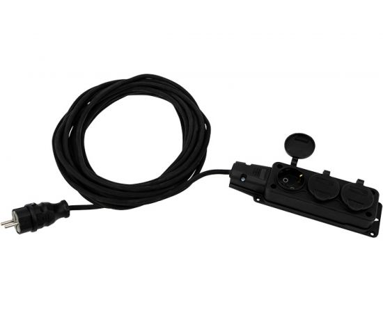 Силовой удлинитель REXANT КГ 3х1.5, 10 м, 3 розетки, морозостойкий, с/з, 16 А IP44 Россия 11-7074 – изображение 4