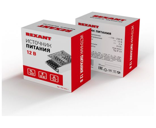 Блок питания REXANT 12 В 24 Вт 2 А открытый, под винт 200-024-1 – изображение 5