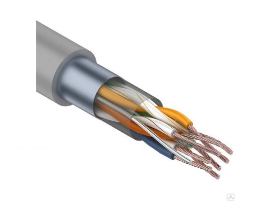 Кабель REXANT витая пара, FTP, 4PR, 24AWG, CAT5e, STRANDED, бухта 305 м 01-0145 