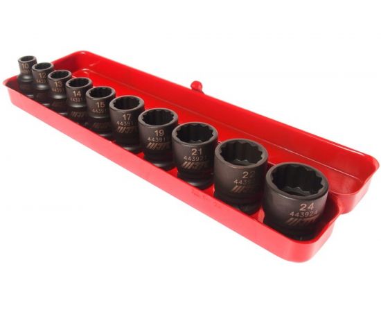 Набор ударных двенадцатигранных торцевых головок 1/2 10-24мм 10шт JTC-J410P:2696 