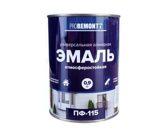 Эмаль PROREMONTT ПФ-115 синяя, 0.9 кг Лк-00004476 