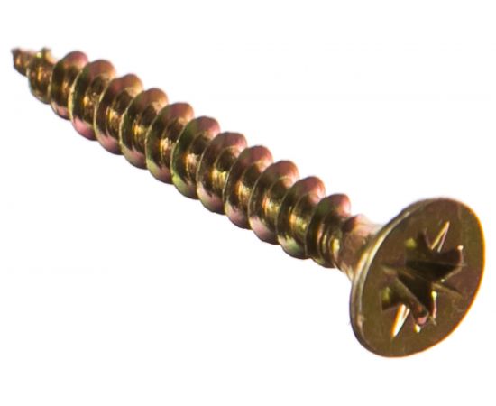 Универсальный саморез по дереву КрепСтройГрупп 4х30 желтый цинк, 500 шт. 145433 