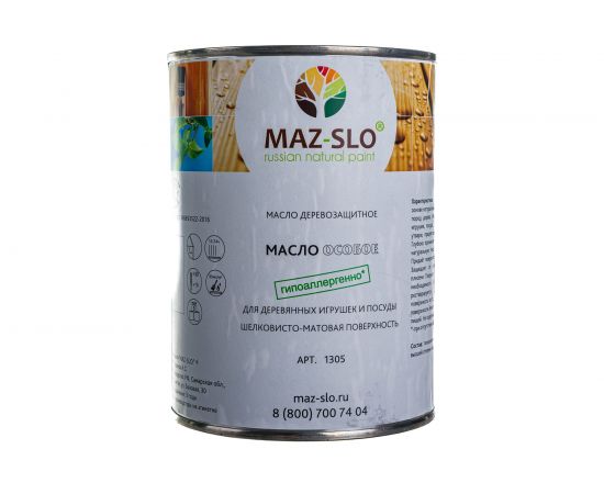 Масло для игрушек и посуды из дерева MAZ-SLO ""Особое"" цвет Дуб, 1 л 8065186 