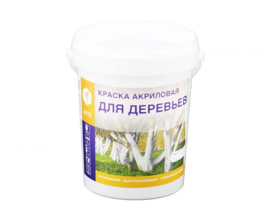 Акриловая краска для деревьев APIS белая, ведро 1,5 кг 4665296515001 