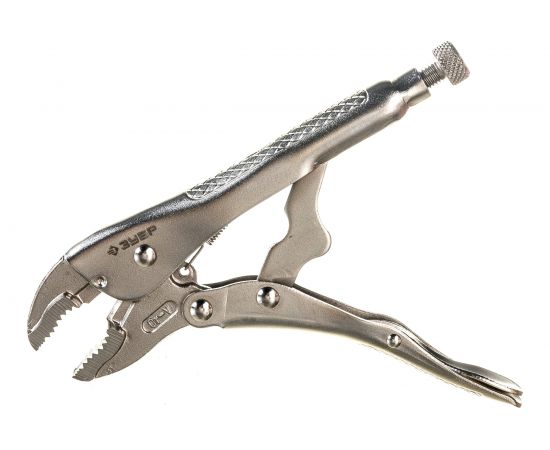 Универсальный ручной зажим Зубр Эксперт для круглых профилированных и плоских деталей губки из кованой Cr-V стали 180 мм 22510-18 